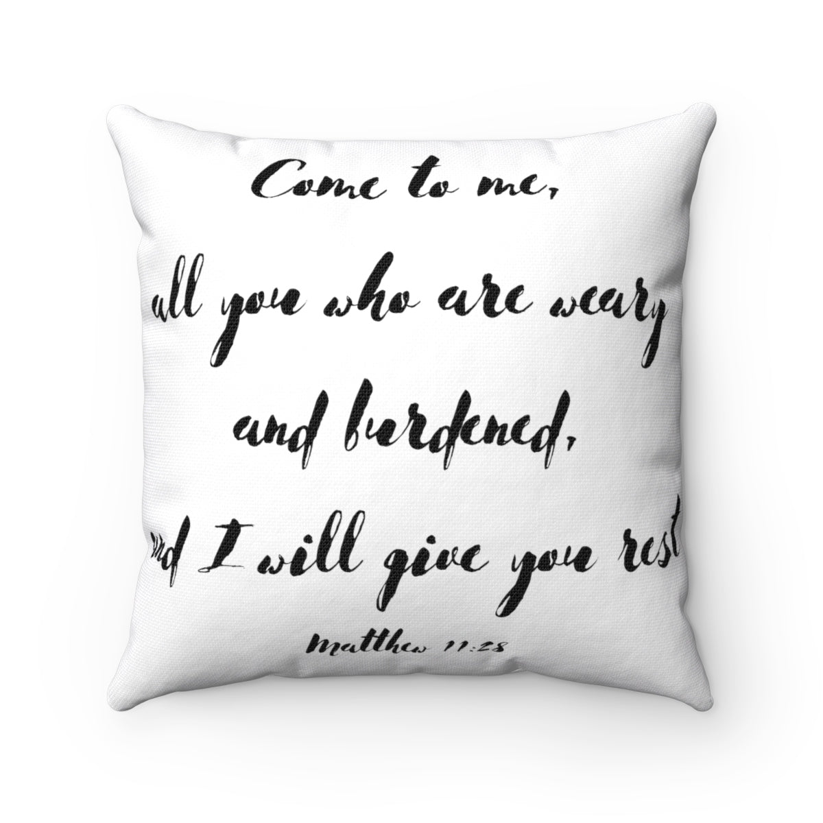 "I Will Give You Rest" Throw Pillow
